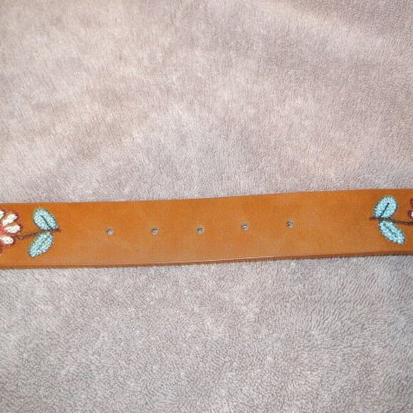 Angel Ranch Western Belt Womens Size XL Rhinestone Cowgirl Leather Embroidered - Picture 9 of 11